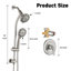 Pomme de douche à haute pression Bathroon avec valve brute-100331292
