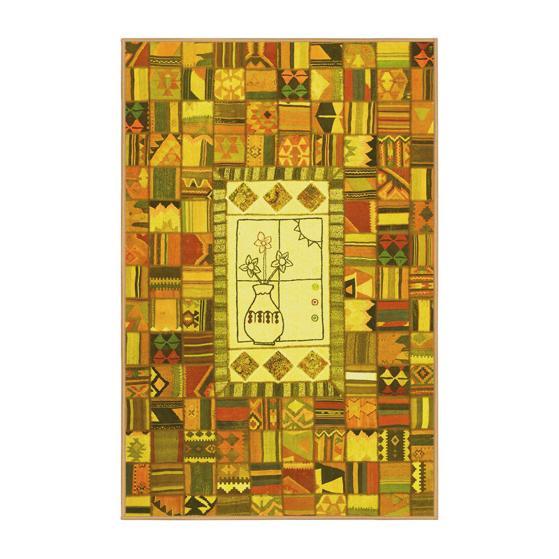 Hemerson Performance Patchwork Indoor Rug, Rectangle 2' x 3'