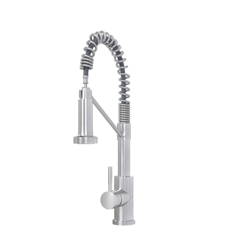 19" Single Handle Brushed Nickel Faucet - And Elegant For Kitchens 18.78 In. High Kitchen Nickel, Enhancing Decor