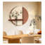 Décoration murale texturée ronde avec vase et tablette intégrée pour entrée-321620496-321620497