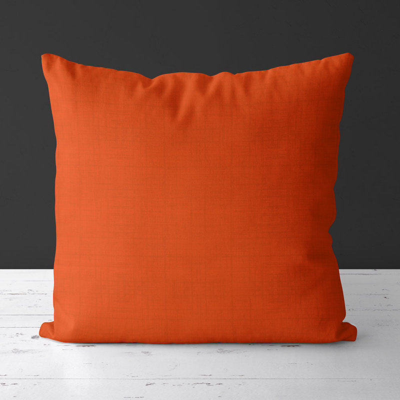 Housse de coussin carré et insert, Orangé