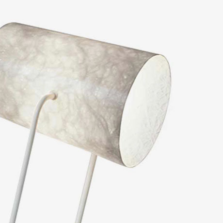 Metal Table Lamp, White/White