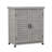 Potting Bench With Storage Cabinet And Metal Table Top For Outdoor Patio