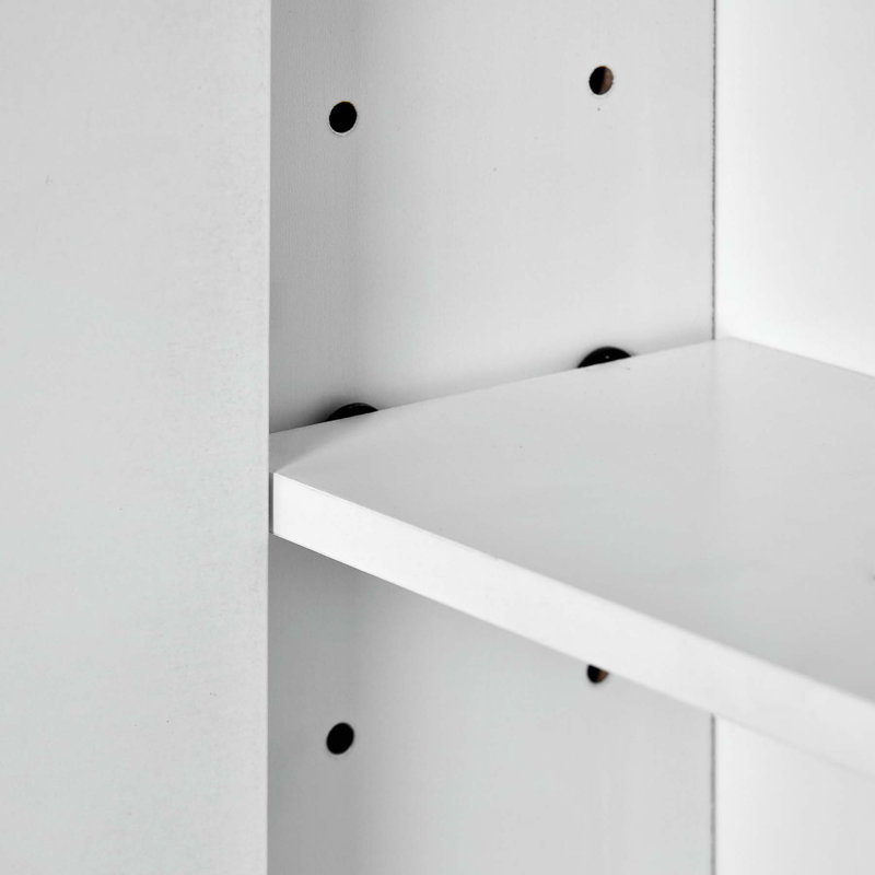 Armoire de salle de bain murale moderne avec fonctions multiples et design élégant, Blanc