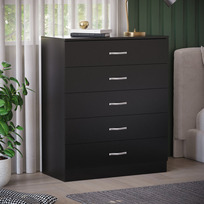 Maybery 5 Drawer 75Cm W Chest, Black