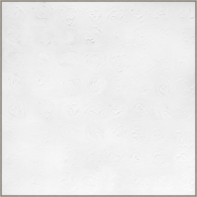 White Texture Abstract Framed Painting Canvas