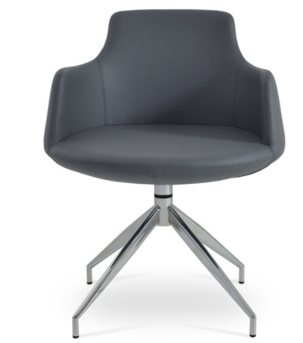 Fauteuil pivotant Dervish Spider, Similicuir - bleu