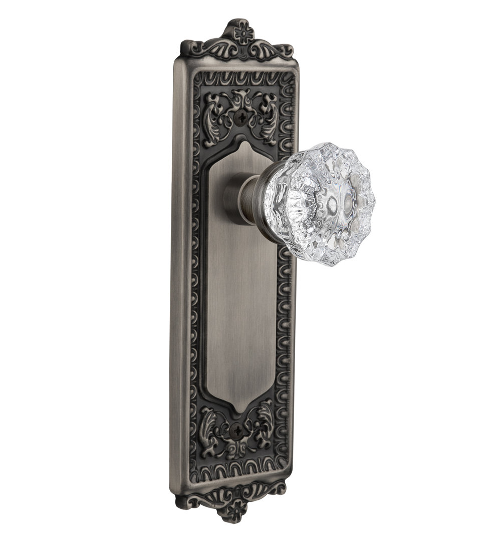 Egg & Dart Plate with Crystal Door Knob Nostalgic Warehouse 