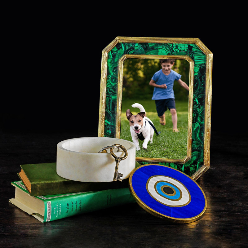 Flights of Fancy Malachite Frame, 5" x 7"