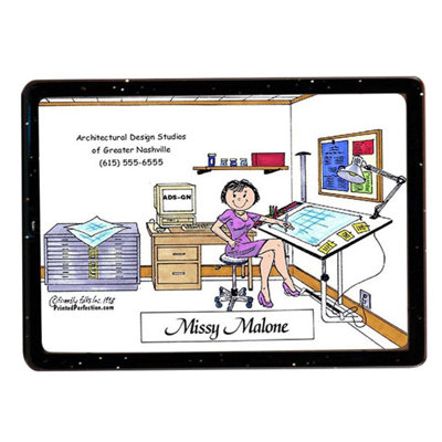 Personalized Architect/Engineer - Female Acrylic Magnet - Great Gift!