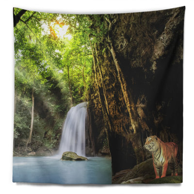 Paysage photographie tiger watching tapisserie tapisserie
