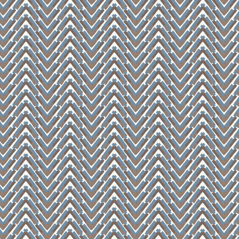 Fauteuil demi-tonneau pivotant Mina, Chevron océan Stroke