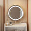 Bureau de coiffeuse blanc 3 en 1 avec miroir et rangement spacieux, 2 tiroirs, option de charge, tabouret rembourré, station de tiroirs éclairée compacte, station de tiroirs, coiffeuse
