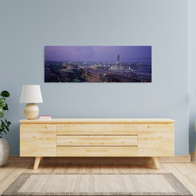 Vue à angle élevé d'une ville, Barcelone, Espagne, art abstrait contemporain, art mural de la ville