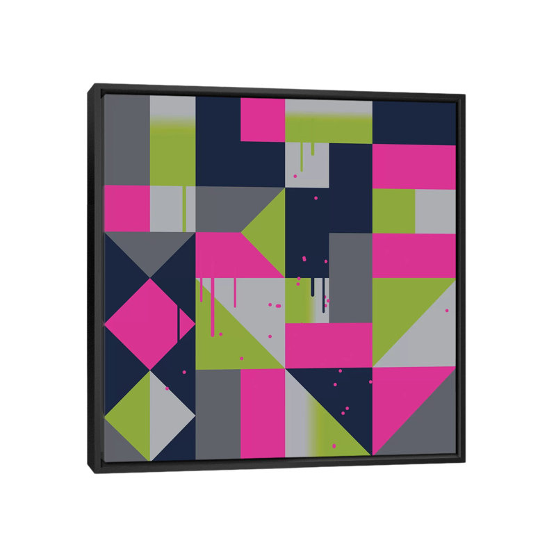 « 80 », impression sur toile, H 18 po x l 18 po x P 1,5 po, Toile avec cadre noir, Pas de tapis