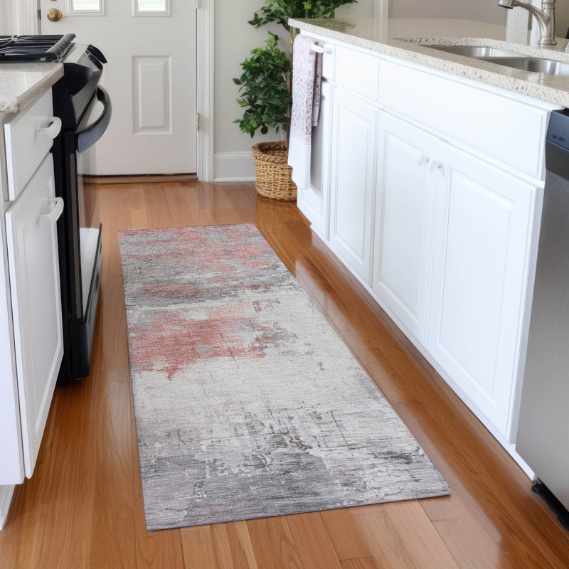 Premium Machine Washable Mehara AMF1685 Abstract Rug, Runner 2'3" x 7'6"
