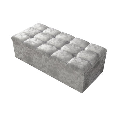 Alaxander 102cm Wide Rectangle Geometric Standard Ottoman with Storage