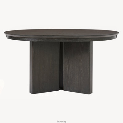 Oval Extendable Farmhouse Dining Table with Pedestal Base, Espresso