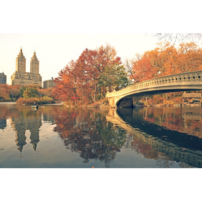 Central Park at Fall 1 Piece Wrapped Canvas Wall Art