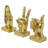Silver Polystone Hands Decorative Sculpture, Set of 3 7", 7", 6"H-1281237373