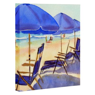 « beach chaises », reproduction d’art sur toile
