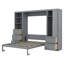 Lit escamotable Murphy avec placard, tiroirs et tablettes-31047286