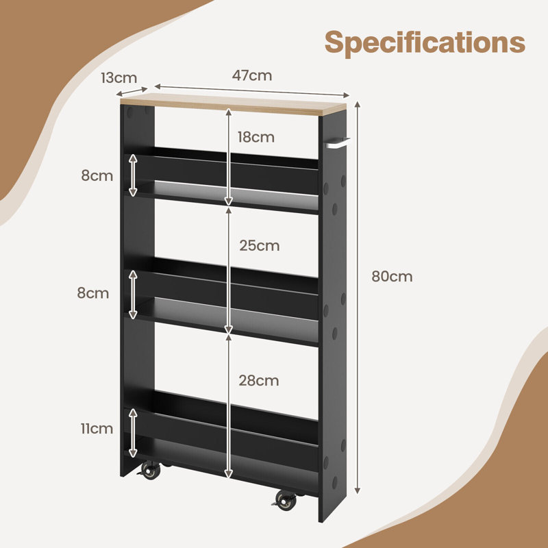 Wood Bar Cart