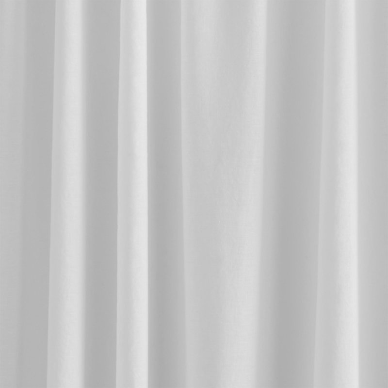 Carlina Linen Semi Sheer Single Curtain Panel, White, 200cm W x 280cm L