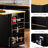 Kitchen Island With 53Inch Width, Door Storage, 2 Ports, Black For Dining Room Use Adjustable Shelves, Power Outlet, Side Open-1481384558
