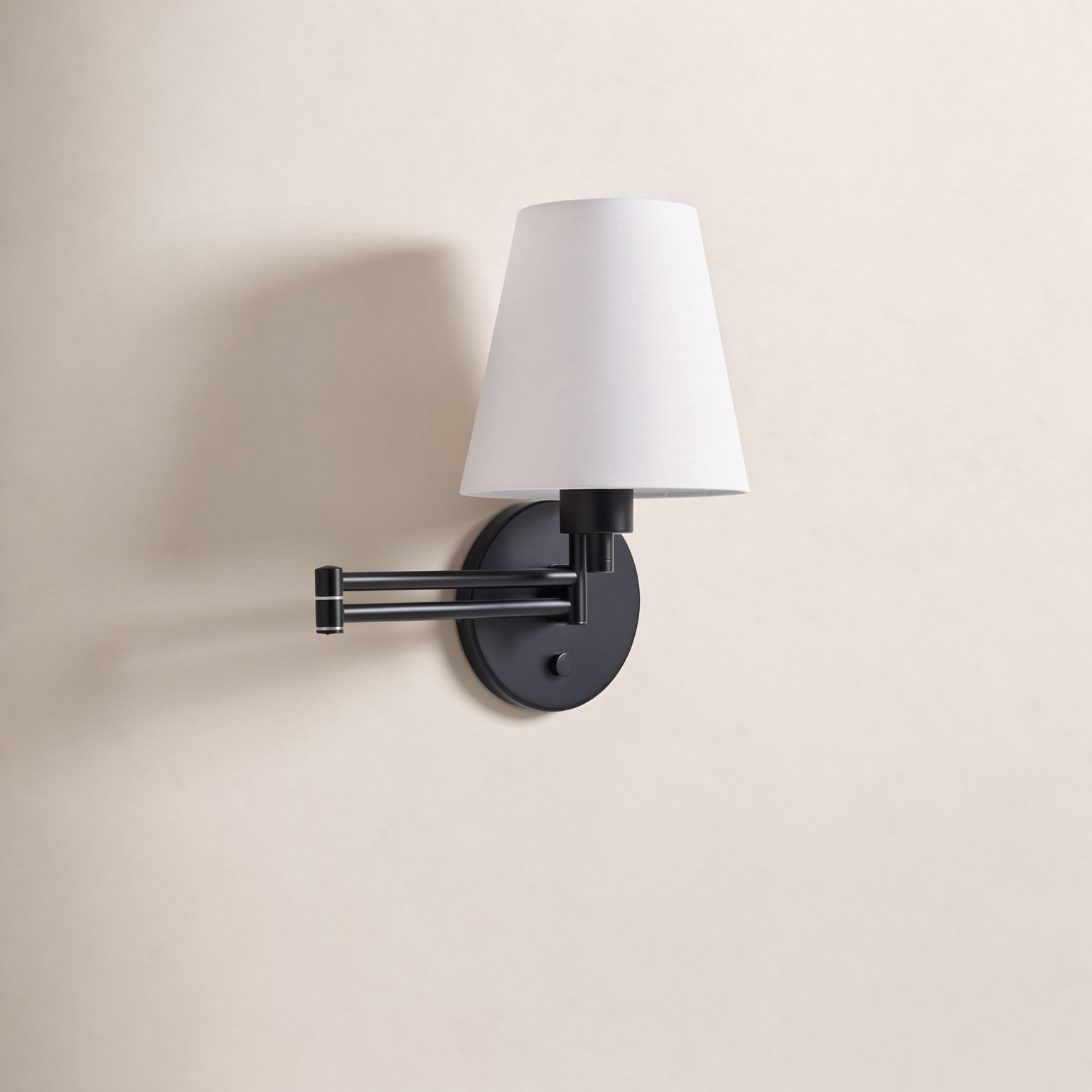 Marsenio Single Light Armed Sconce, Matte Black, 12.2" H x 7.09" W x 14.96" D