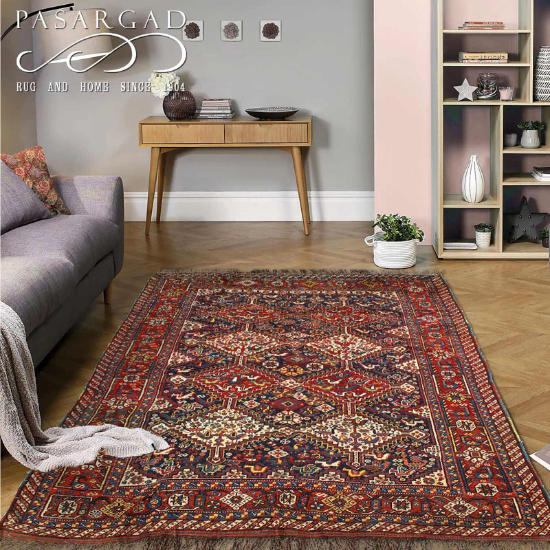 Navy Blue Persian Antique Qashgaei 4'11"X6'8"
