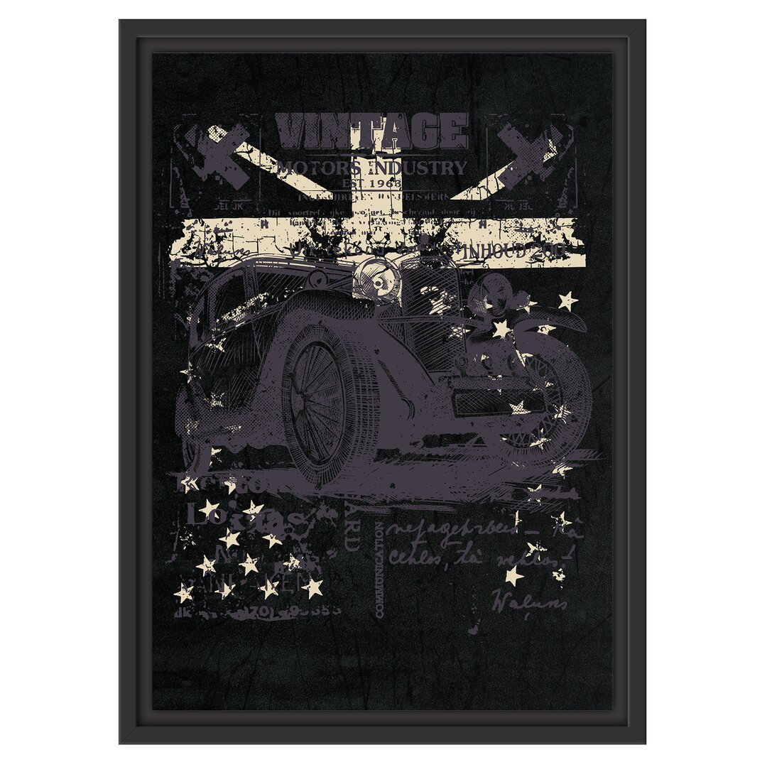 Gerahmtes Wandbild Vintage black