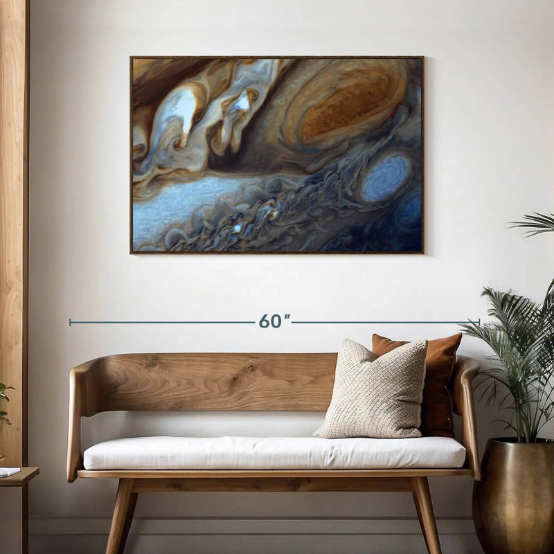 Jupiter's Cloud Formation, Floating Frame Walnut, 43" X 29"