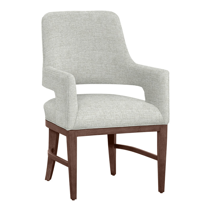 Chaise avec accoudoirs Josie, Noyer, Albâtre 3157
