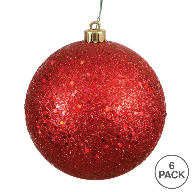 Ornement boule 4 po, Rouge