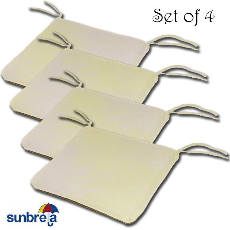Outdoor 2'' Dining Chair Cushion, Canvas Canvas Sunbrella® Canvas, 2"H x 20"W x 18"D