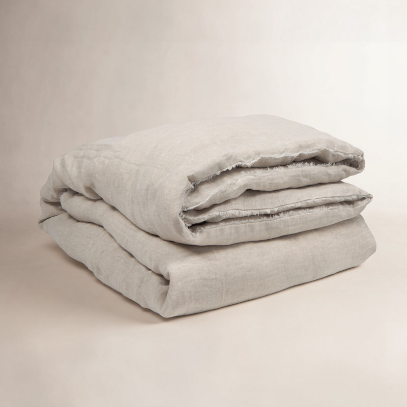 Hunter Linen Duvet Cover, Flax, King Duvet Cover