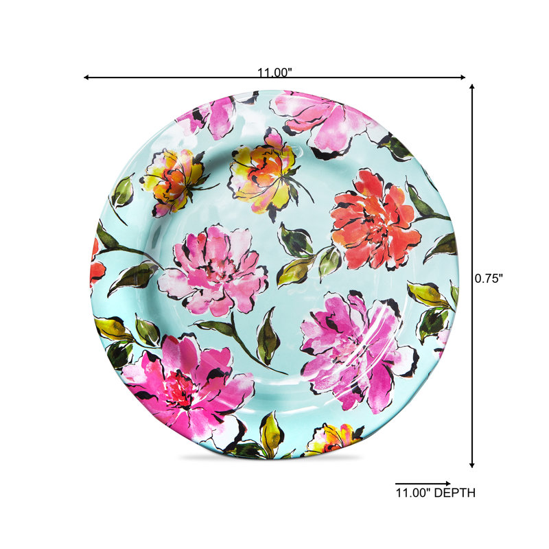 In Bloom Melamine Dinner Plate