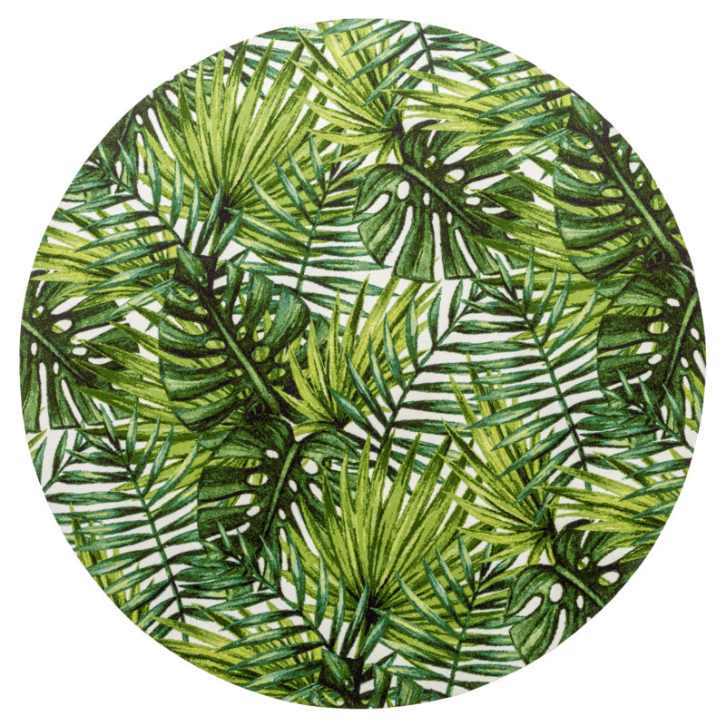 Sunshine Tropical Plants Outdoor Rugs Green, Rectangle 8' x 10'