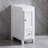 White Narrow Bathroom Storage Cabinet, Freestanding Slim Bathroom Floor Cabinet with Single Door & Drawer, Small Side Linen Cabinet for Bathroom, Toilet, Laundry Room, Compact Organizer Cabinet with Adjustable Shelf