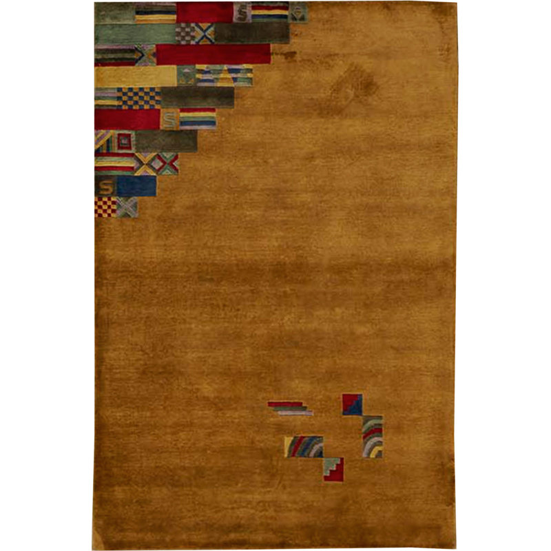 Hand-Knotted High-Quality Gold Area Rug