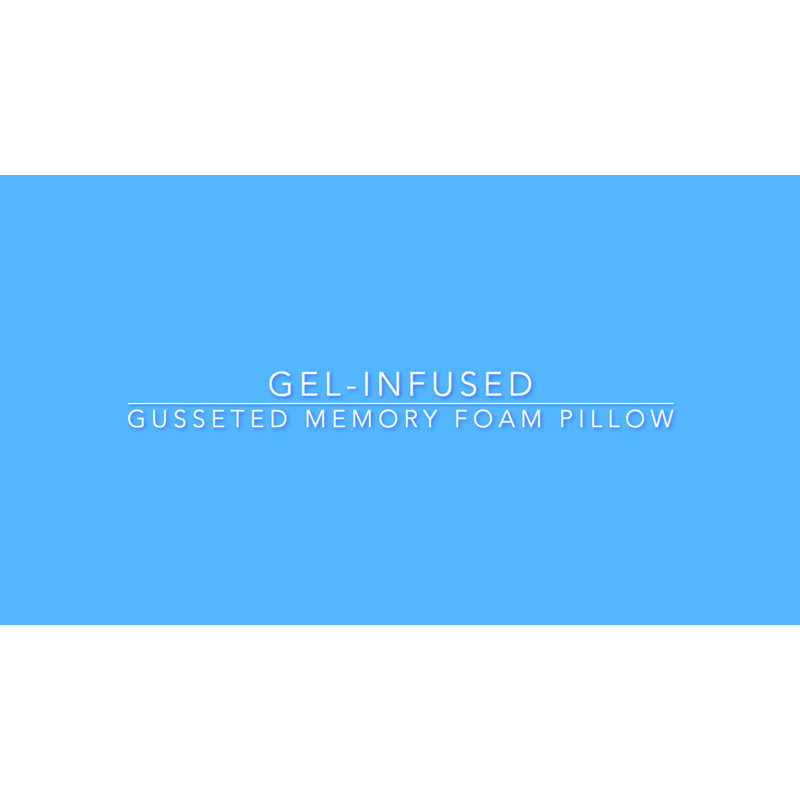Medium Density Hypoallergenic Gel-Infused Memory Foam Bed Pillow