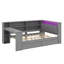 Lit plateforme en bois avec compartiments de rangement, tiroirs, port de charge, lumière DEL et bureau-1532176863