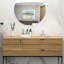 Lavabo sous-comptoir blanc pour salle de bain 18 po x 12 po avec trop-plein en céramique - Style contemporain moderne, décoration élégante, vestiaire à teinture