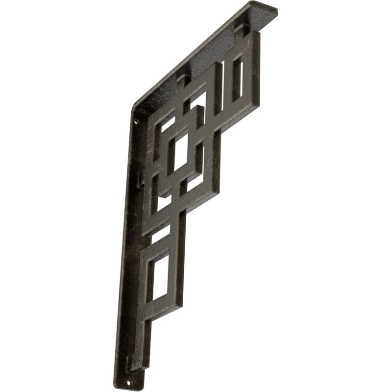 Support en fer forgé Eris, Argenté antique chaleureux, H 12 po x l 1,5 po x P 10 po