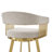 Robinett Modern Swivel Counter or Bar Height Bar Stool with Arms and Open Low Back in Metal and Faux Leather-729508078-729508079
