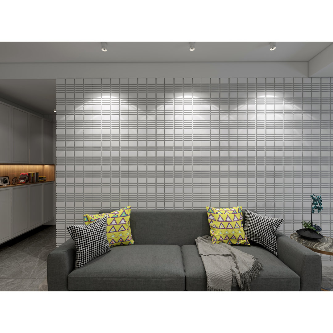 Falkirk Ross 19.7" x 19.7" Wall Paneling in White (Set of 5) Dundee Deco