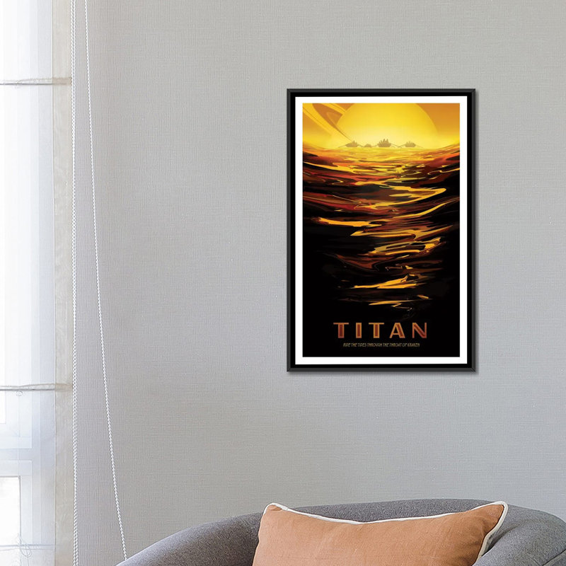 "Visions of the Futur Series: Titan - Floater Frame", impression sur toile, H 26 po x l 18 po x P 1,5 po, Pas de tapis