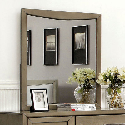 Grigor Wood Flat Wall Mirror