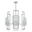 Geo Pendant - 6-Light - Vintage Platinum - Frosted Glass-441137090-441137088
